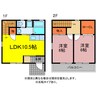 コモド南ヶ丘 2LDKの間取り