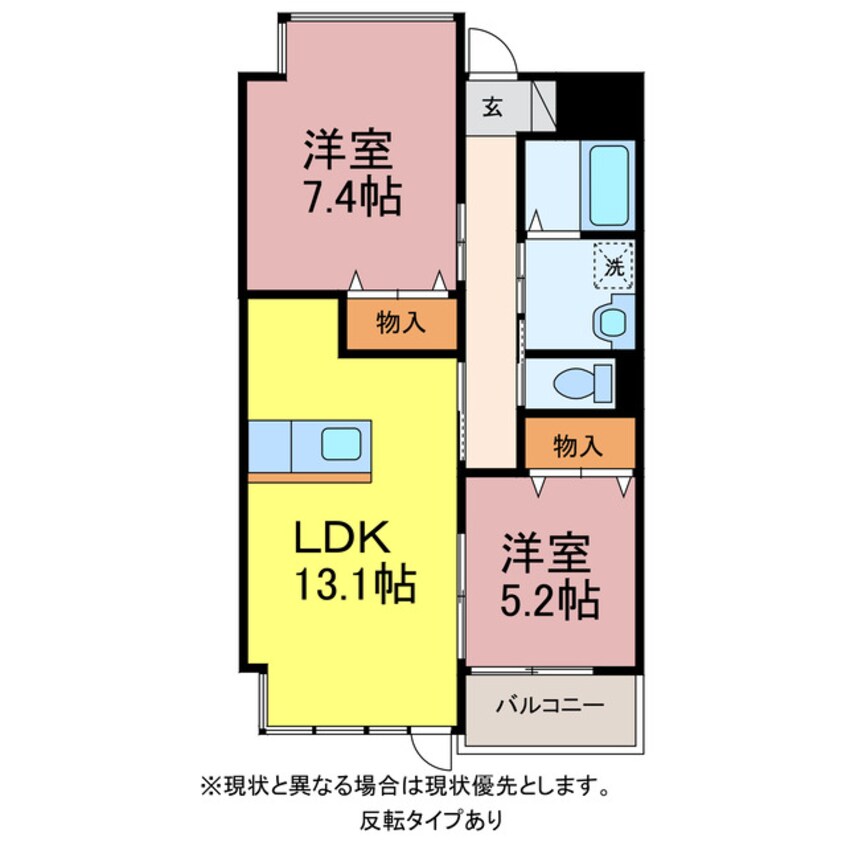 間取図 エルヴェ汐焼Ａ・Ｂ棟