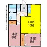 三ツ相町貸家 2LDKの間取り