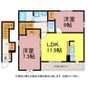 ベル・ブローテ 2LDKの間取り