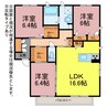 メープル中郷 3LDKの間取り