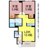ヴィレメゾン青山 2LDKの間取り