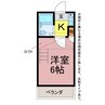 ユトリロ柱九番町 1Kの間取り