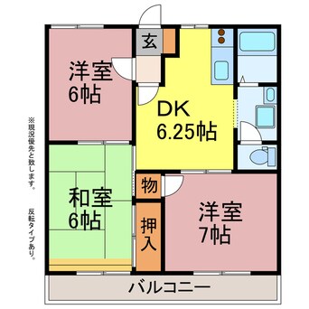 間取図 フレグランス三ツ相