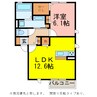D-room水車 1LDKの間取り