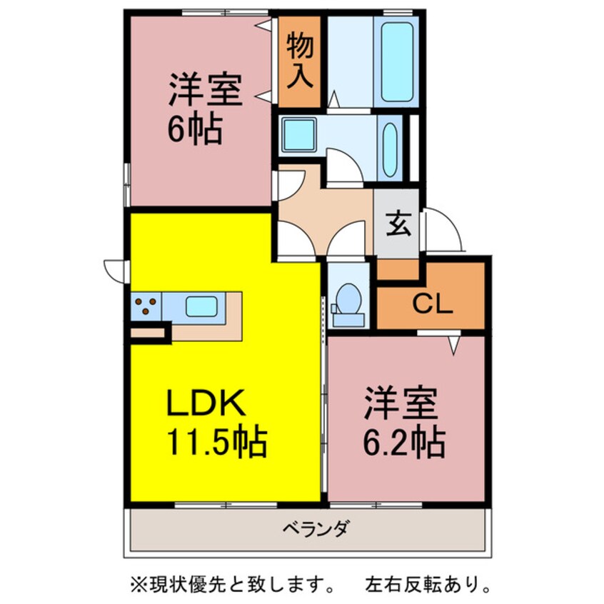 間取図 ラ・フィーネ東田　Ｂ棟