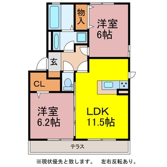 間取図 ラ・フィーネ東田　Ｂ棟