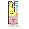 シャルマンドミール 1LDKの間取り