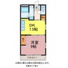 ヴィラ弥生Ⅰ・Ⅱ 1DKの間取り