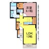 サニー　ブリーズ 1LDKの間取り