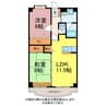 サンライズヒルカワイ 2LDKの間取り