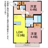 グリシーヌ草間 2LDKの間取り