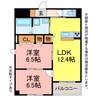 メゾンユマニテ 2LDKの間取り