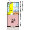 コーポポテト 1Kの間取り