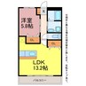 ブロードタウン神野ⅡＢ・Ｅ棟 1LDKの間取り