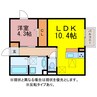 アスター若宮 1LDKの間取り