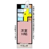 セレーノ坂上 1Kの間取り