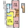 緑桜 2LDKの間取り