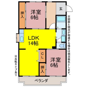 間取図 エステート岩瀬A.B