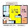花館 1LDKの間取り