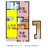 クレール水神 2LDKの間取り
