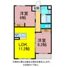 プルーシル 2LDKの間取り
