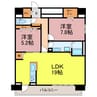 CASA94　 2LDKの間取り