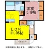 エレガンス天獏 1LDKの間取り