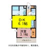 D-room　kume 1DKの間取り