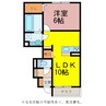 レイワール平川 1LDKの間取り