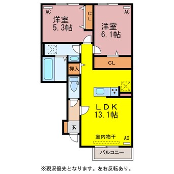間取図 ロワジール多米