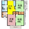 リバーサイド7 3DKの間取り