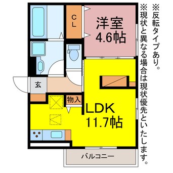 間取図 D-room茶屋