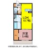 グリーンパーク弥生　A棟 1LDKの間取り