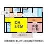レールサイドコート花中 1DKの間取り