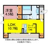 ビラ賀殿 1LDKの間取り