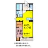 グランヴェール柱 1LDKの間取り