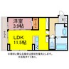 D-square　湊町Ⅰ・Ⅱ 1LDKの間取り