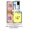 ラヴィアンローズ 2LDKの間取り