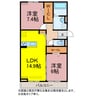 D-avance南栄 2LDKの間取り