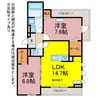D-avance柱一番町Ⅰ・Ⅱ 2LDKの間取り