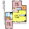 D-avance柱一番町Ⅰ・Ⅱ 2LDKの間取り