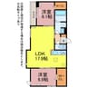D-avance柱一番町Ⅰ・Ⅱ 2LDKの間取り