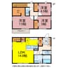 Casa　Exelente　Ⅱ棟 3LDKの間取り