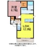 カーサフェリーチェ 1LDKの間取り