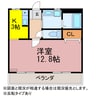 ベルドミール 1Kの間取り