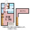 リバーサイド花田 1Rの間取り
