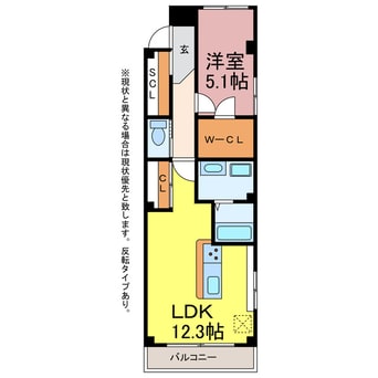 間取図 ＲＩＮＧ　ＳＱＵＡＲＥ