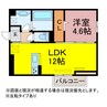 グラシューズ 1LDKの間取り