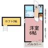 ハイベスト宮下 1Kの間取り